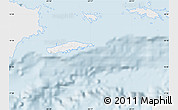 Silver Style Map of Vieques, single color outside