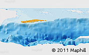 Political Panoramic Map of Vieques, single color outside