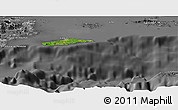 Satellite Panoramic Map of Vieques, desaturated