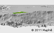Satellite Panoramic Map of Vieques, lighten, desaturated