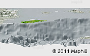 Satellite Panoramic Map of Vieques, lighten, semi-desaturated