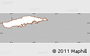 Gray Simple Map of Vieques, cropped outside
