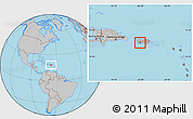 Gray Location Map of Yauco