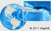 Shaded Relief Location Map of Yauco
