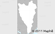 Gray Simple Map of Yauco