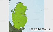 Physical 3D Map of Qatar, darken, semi-desaturated, land only