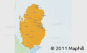 Political Shades 3D Map of Qatar, lighten