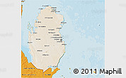 Satellite 3D Map of Qatar, political outside