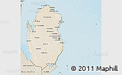 Satellite 3D Map of Qatar, shaded relief outside