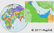 Blank Location Map of Qatar, political outside
