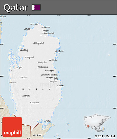 Classic Style Map of Qatar
