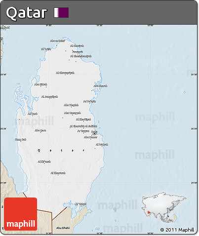 Classic Style Map of Qatar