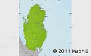 Physical Map of Qatar, lighten, desaturated, land only