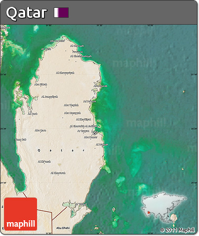 Satellite Map of Qatar