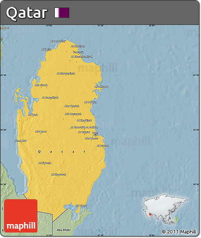 Savanna Style Map of Qatar