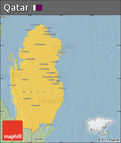 Savanna Style Map of Qatar
