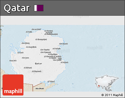 Classic Style Panoramic Map of Qatar