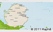 Satellite Panoramic Map of Qatar, physical outside