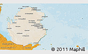 Satellite Panoramic Map of Qatar, political outside