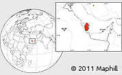 Blank Location Map of Qatar