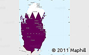 Flag Simple Map of Qatar, single color outside, borders and labels, flag rotated