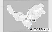 Gray 3D Map of Bouenza, single color outside