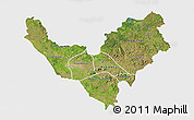 Satellite 3D Map of Bouenza, single color outside