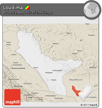 Classic Style 3D Map of Loudima