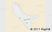 Classic Style 3D Map of Loudima, single color outside