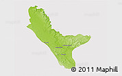 Physical 3D Map of Loudima, cropped outside