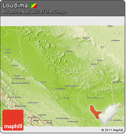 Physical 3D Map of Loudima