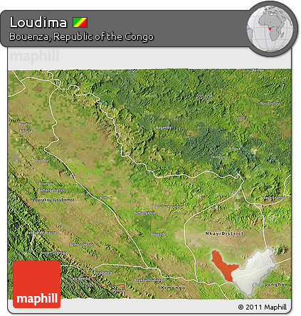 Satellite 3D Map of Loudima