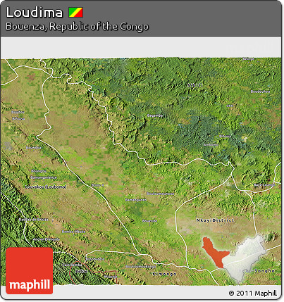 Satellite 3D Map of Loudima