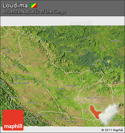 Satellite 3D Map of Loudima