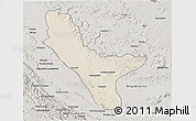 Shaded Relief 3D Map of Loudima, semi-desaturated