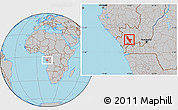 Gray Location Map of Loudima