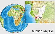 Physical Location Map of Loudima, highlighted country, within the entire country