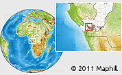 Physical Location Map of Loudima, highlighted country, highlighted parent region