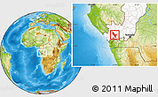 Physical Location Map of Loudima, highlighted country