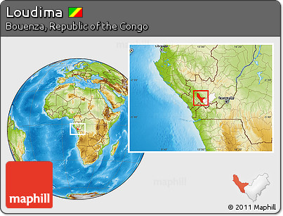 Physical Location Map of Loudima, highlighted parent region
