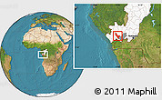 Satellite Location Map of Loudima, highlighted country, highlighted parent region