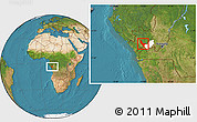 Satellite Location Map of Loudima, highlighted parent region