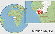 Savanna Style Location Map of Loudima, highlighted country, highlighted parent region