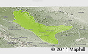 Physical Panoramic Map of Loudima, semi-desaturated