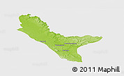 Physical Panoramic Map of Loudima, single color outside