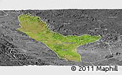 Satellite Panoramic Map of Loudima, desaturated