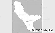 Gray Simple Map of Loudima, single color outside