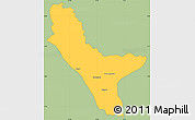 Savanna Style Simple Map of Loudima, single color outside