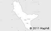 Silver Style Simple Map of Loudima, cropped outside