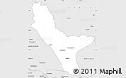 Silver Style Simple Map of Loudima